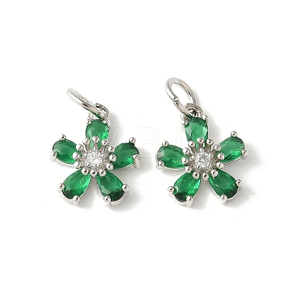 Brass Micro Pave Cubic Zirconia Pendants KK-U067-03P-02-1