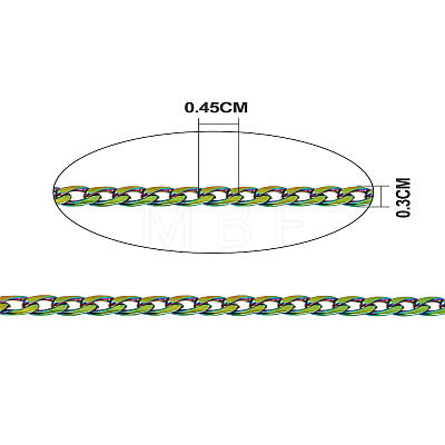 Ion Plating(IP) 304 Stainless Steel Curb Chains CHS-TAC0001-01-1