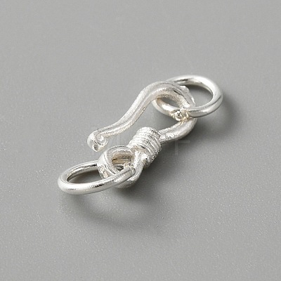 925 Sterling Silver S-Hook Clasps FIND-WH0114-71A-1