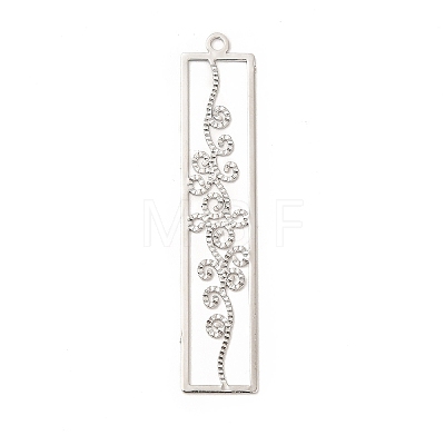 Rack Plating Brass Filigree Pendants KKC-K001-17P-1
