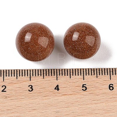 Synthetic Goldstone No Hole Sphere Beads G-K353-04C-25-1