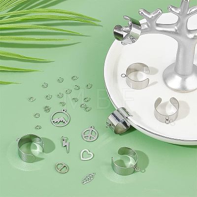 Unicraftale DIY Charm Cuff Ring Making Kit DIY-UN0003-69-1