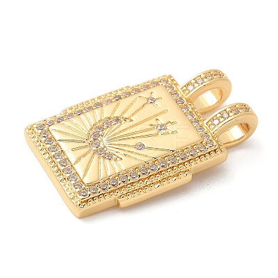 Brass Micro Pave Cubic Zirconia Pendants KK-U053-20G-04-1