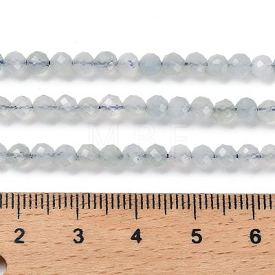 Natural Aquamarine Beads Strands G-E411-19E-4mm-01-1