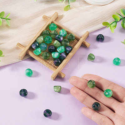 30Pcs 3 Colors Resin UV Reactive Beads RESI-TA0005-67B-1