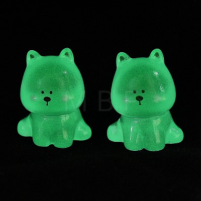 Luminous Resin Cute Little Dog Ornaments RESI-R459-02A-1