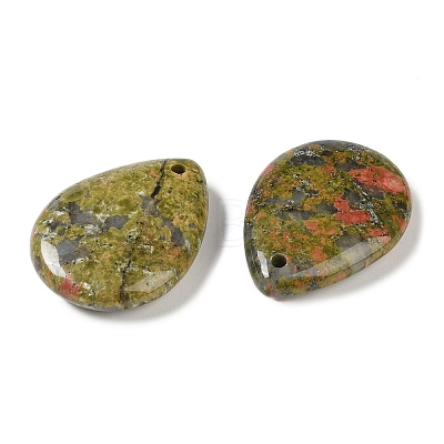 Natural Unakite Pendants G-G115-02A-1