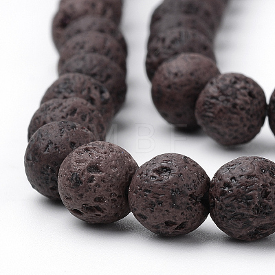 Synthetic Lava Rock Beads Strands G-S277-6mm-02-1