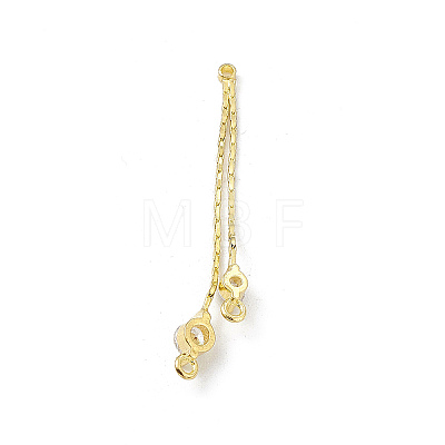 Brass Coreana Chains Tassel Pendants KK-P227-08G-1