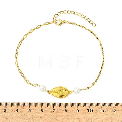 4Pcs 4 Styles Ocean 304 Stainless Steel Link Chain Anklets for Women AJEW-AN00825-1