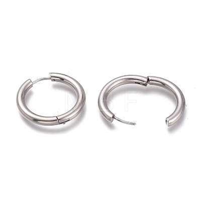 Tarnish Resistant 201 Stainless Steel Huggie Hoop Earrings EJEW-L256-05Q-P-1