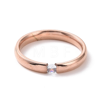 Crystal Rhinestone Simple Thin Finger Ring RJEW-I089-49RG-1