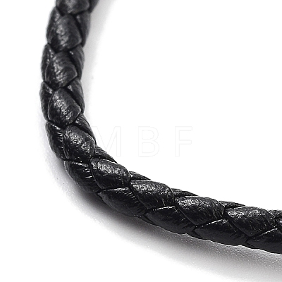 Braided Round Imitation Leather Bracelets Making BJEW-H610-03G-09-1