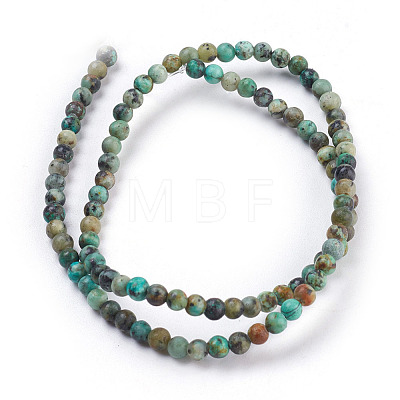 Natural African Turquoise(Jasper) Beads Strands TURQ-G037-4mm-1