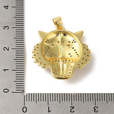 Brass Micro Pave Cubic Zirconia with Enamel Pendants KK-R162-034A-G-1-1