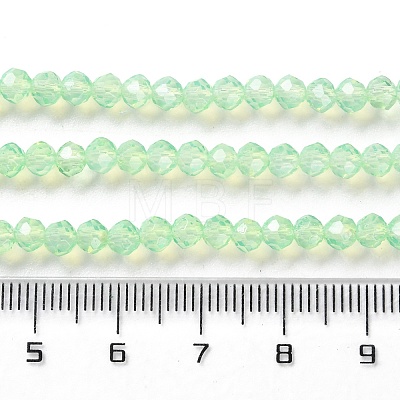 Baking Paint Transparent Glass Beads Strands X-DGLA-A034-J4MM-D02-1