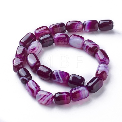 Natural Dyed Agate Beads Strands G-G775-B-08-1