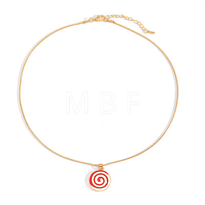 Christmas Zinc Alloy Enamel Pendant Necklaces FS-WG170EE-02-1
