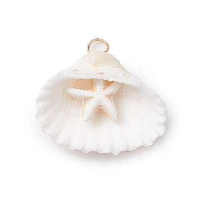 Summer Beach Natural Shell Pendants PALLOY-JF02648-01-1