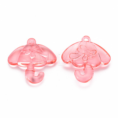 Transparent Acrylic Pendants TACR-T024-01B-910-1