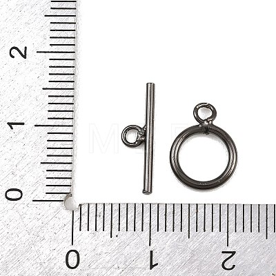 Ring Brass Toggle Clasps KK-G548-38-1