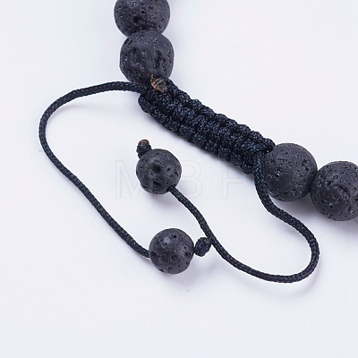 Adjustable Nylon Cord Braided Bead Bracelets BJEW-F308-57G-1
