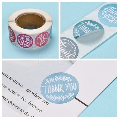 1 Inch Thank You Self-Adhesive Paper Gift Tag Stickers X-DIY-E027-A-01-1