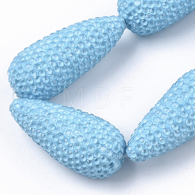 Polymer Clay Rhinestone Beads RB-L033-07C-1