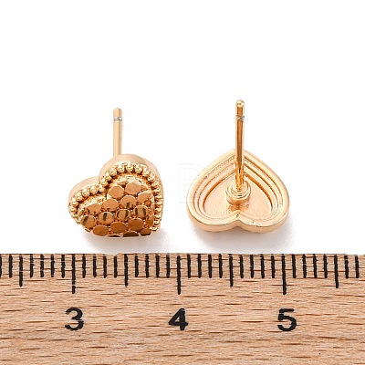 Brass Stud Earrings EJEW-D288-01G-1