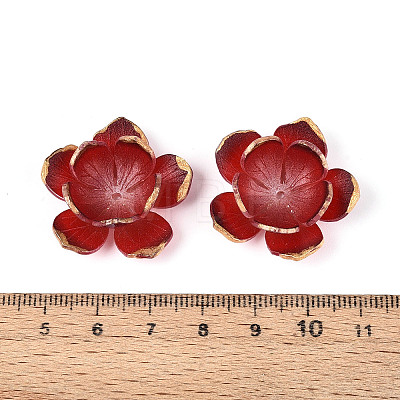 Flower Resin Bead Cap RESI-T059-19-1