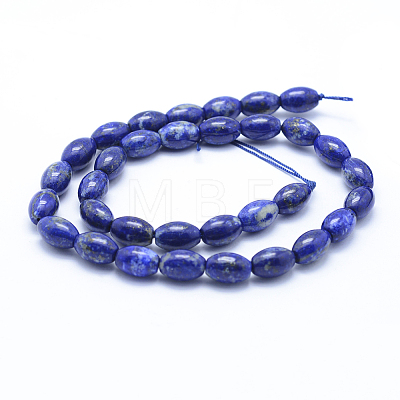 Natural Lapis Lazuli Beads Strands G-P342-08-8x12mm-A-1