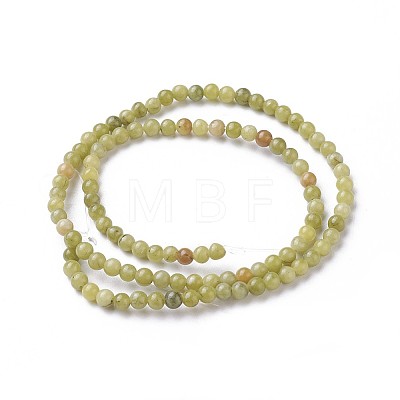 Natural Chinese Jade Beads Strands G-G735-38-4mm-1
