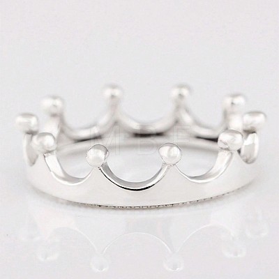 Crown 925 Sterling Silver Finger Rings WG18318-02-1