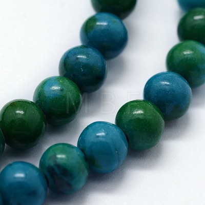 Synthetic Chrysocolla Beads Strands X-G-I199-34-6mm-1