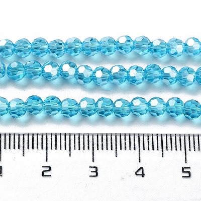 Electroplate Glass Bead Strands EGLA-R015-4mm-12-1