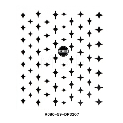 3D Black Transfer Stickers Decals MRMJ-R090-59-DP3207-1