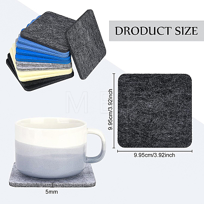 Square Wool Felt Cup Mat DIY-WH0308-14-1