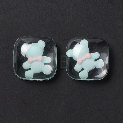 Transparent Resin Cabochons RESI-G034-A07-1