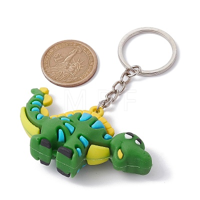 Cartoon Dinosaur PVC Plastic Keychain KEYC-JKC00673-1