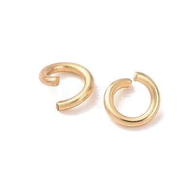 Brass Open Jump Rings KK-G604-08G-15-1
