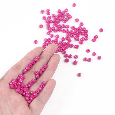 Baking Paint Glass Seed Beads SEED-S003-K24-1