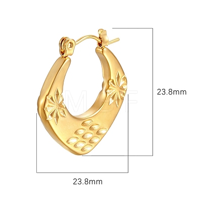 Cross-border European and American Fashion Geometric Square Stainless Steel Hoop Earrings PW-WGF982E-01-1