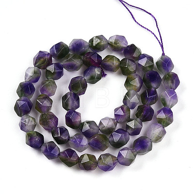 Dyed Natural White Jade Beads Strands G-T139-8mm-45D-1