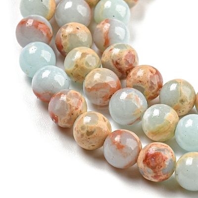 Synthetic Imperial Jasper Dyed Beads Strands G-D077-A01-02I-1