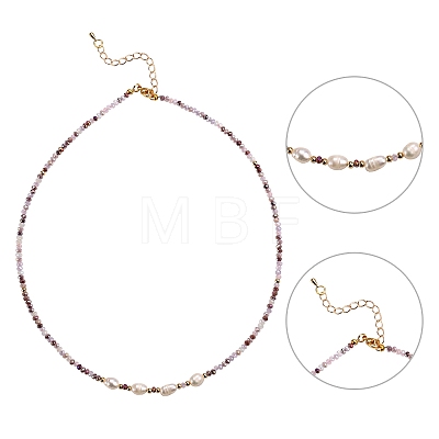 4Pcs 4 Colors Glass Beaded Necklaces Sets NJEW-SZ0001-39-1