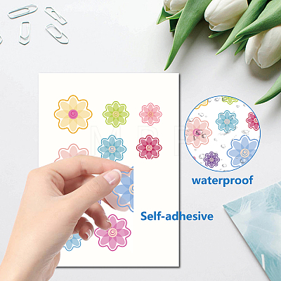 8 Sheets 8 Styles PVC Waterproof Wall Stickers DIY-WH0345-129-1
