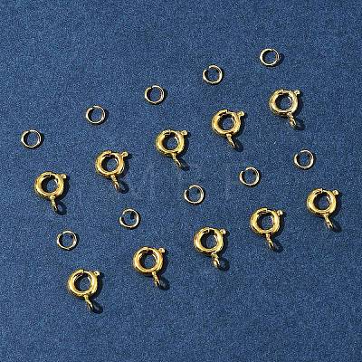 Brass Spring Ring Clasps KK-FS0001-50G-1