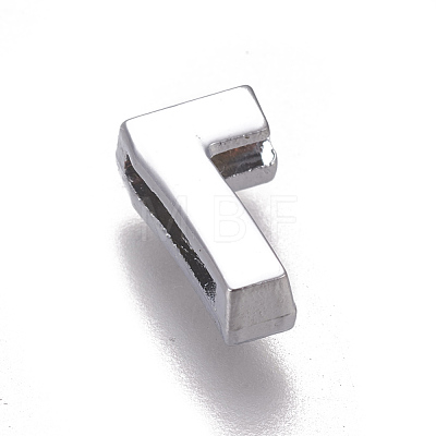 Alloy Rhinestone Slide Charms PALLOY-WH0065-28G-1