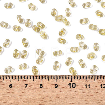 Baking Paint Transparent Glass Seed Beads SEED-N006-05B-1