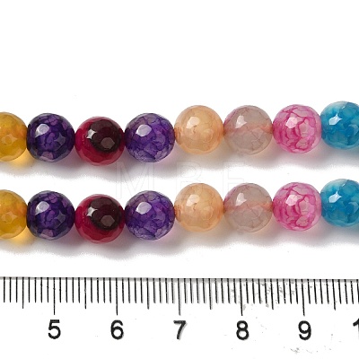 Dyed & Heated Natural Dragon Veins Agate Beads Strands G-P539-A01-21-1